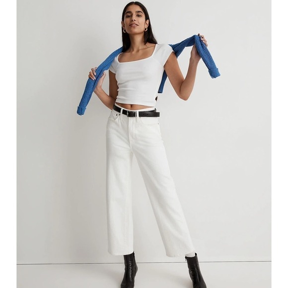 Madewell Denim - Madewell The Perfect Vintage Wide-Leg Crop Jean Size 33